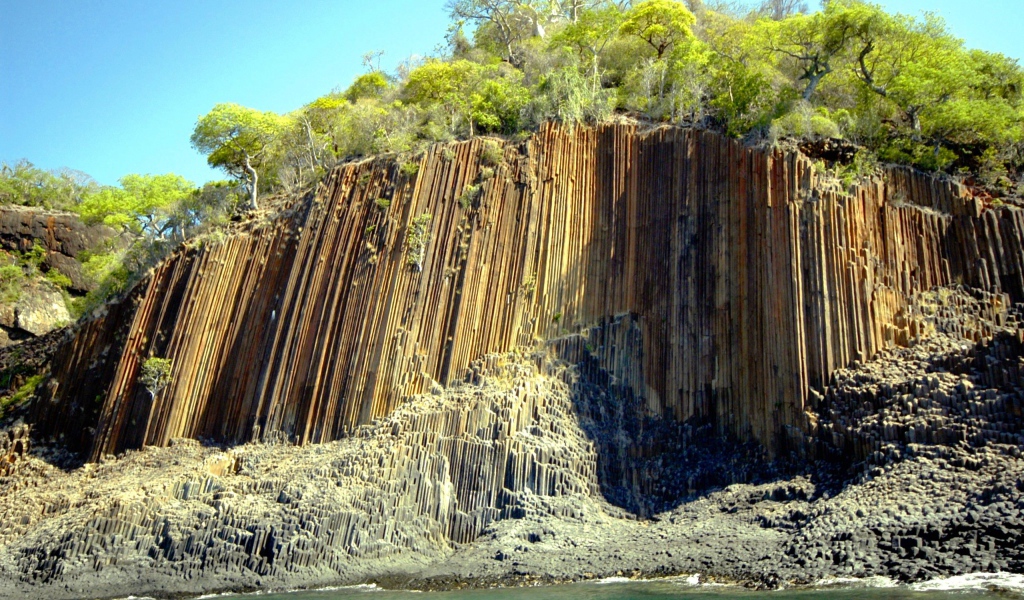 Africa cliffs coast erosion islands wallpaper