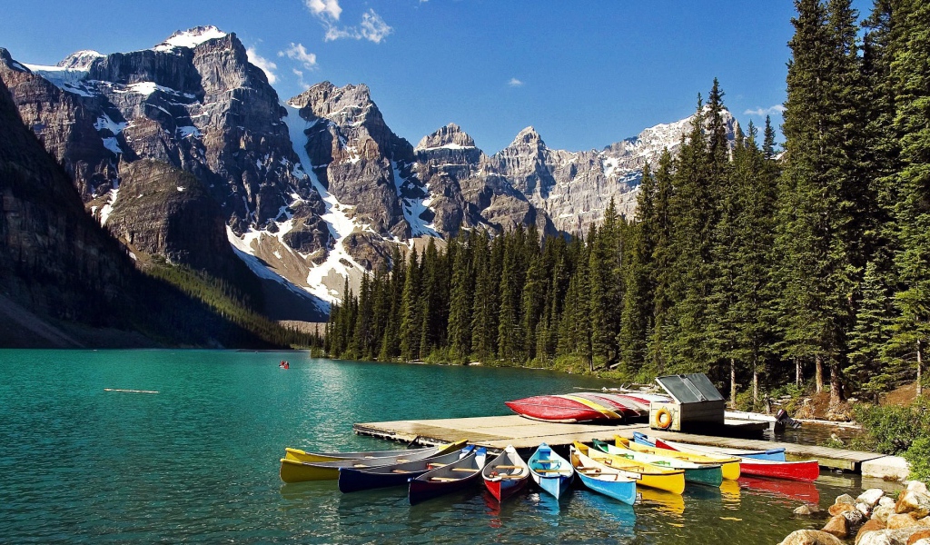 Озеро Морайне пристань