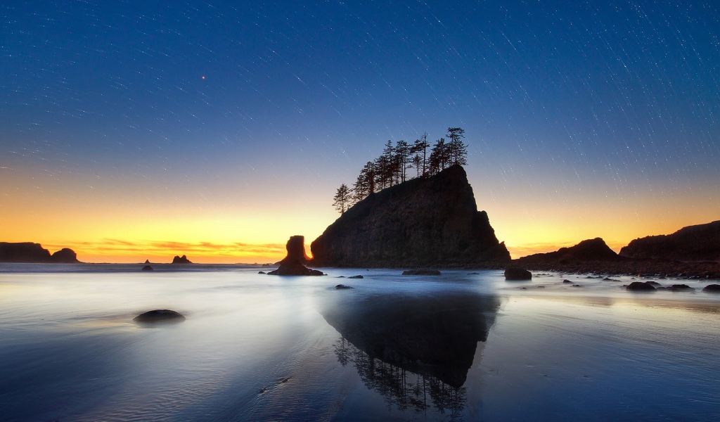 Звездное небо на закате