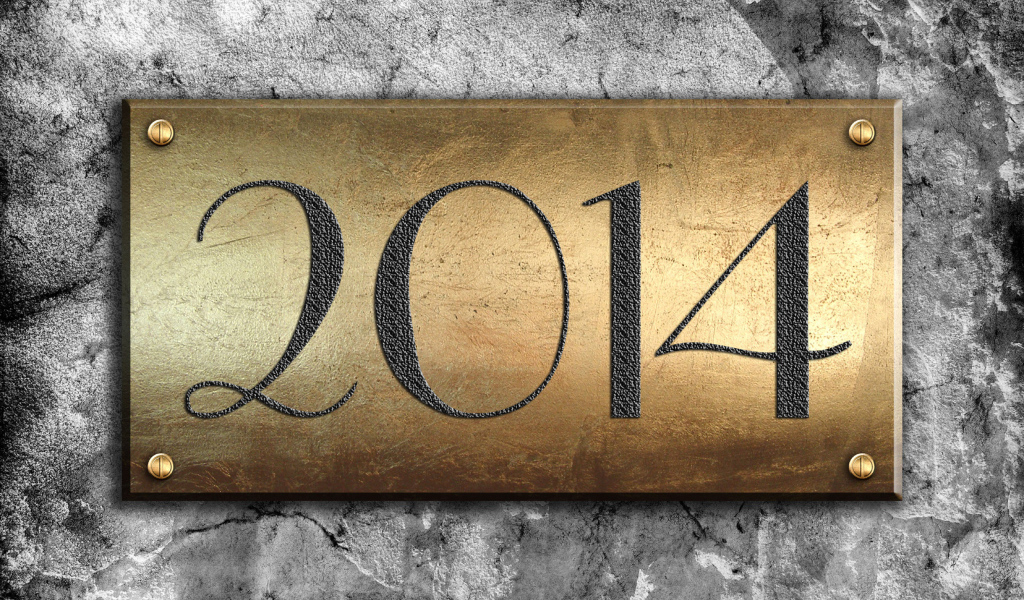 2014 на табличке