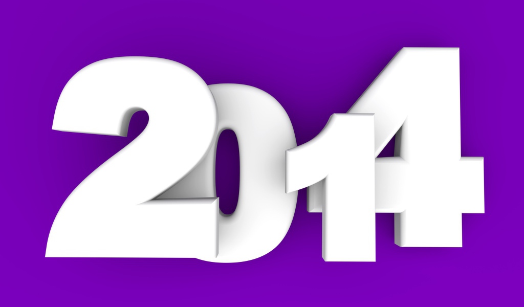 2014, фиолетовый фон