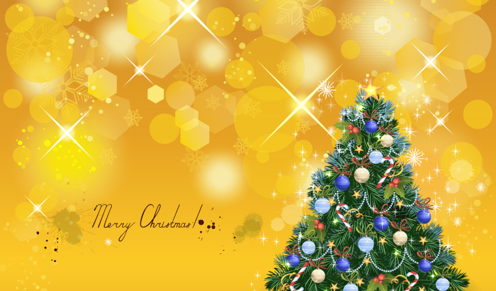 Красивые шарики на новогодней елке 2014