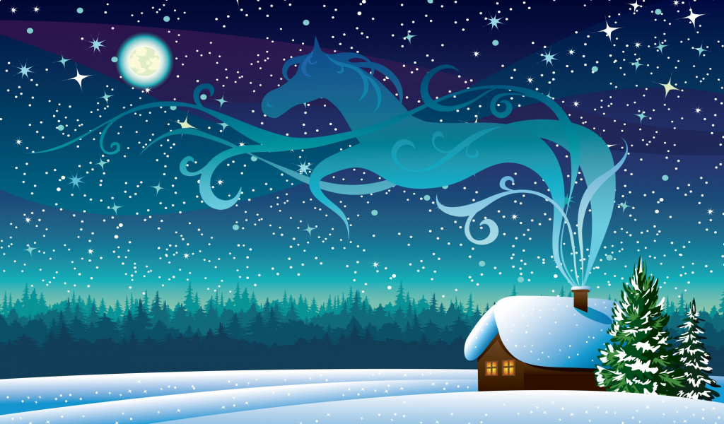 Синяя лошадь