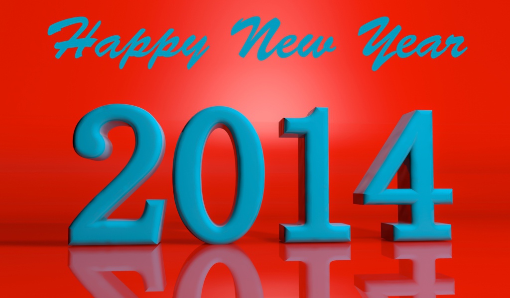 Счастливого нового 2014 года на красном фоне