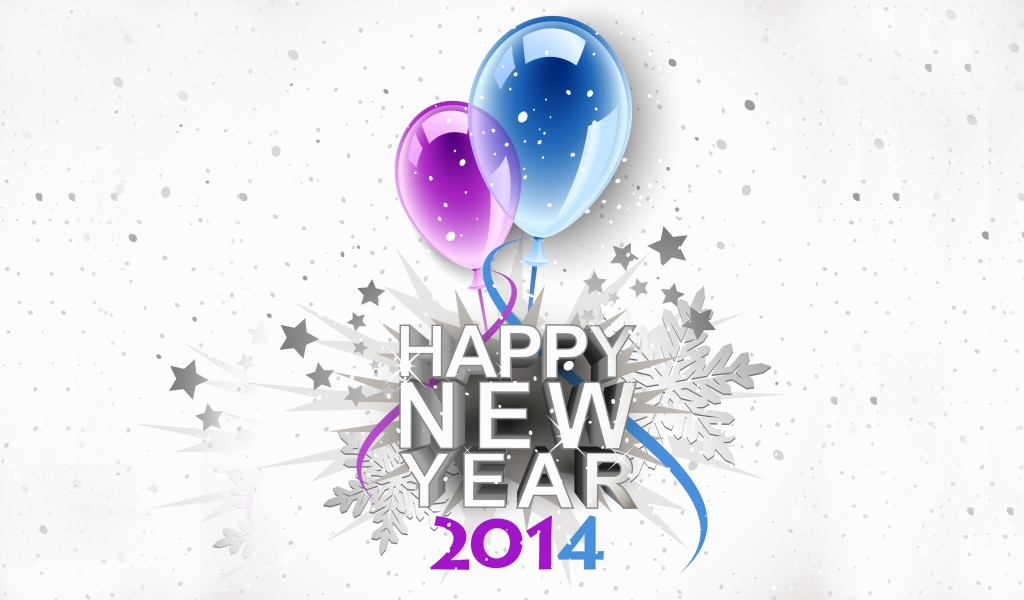 Счастливого Нового Года 2014, снежный фон
