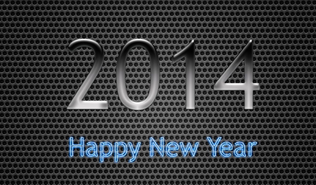 Счастливого нового 2014 года, неоновый цвет