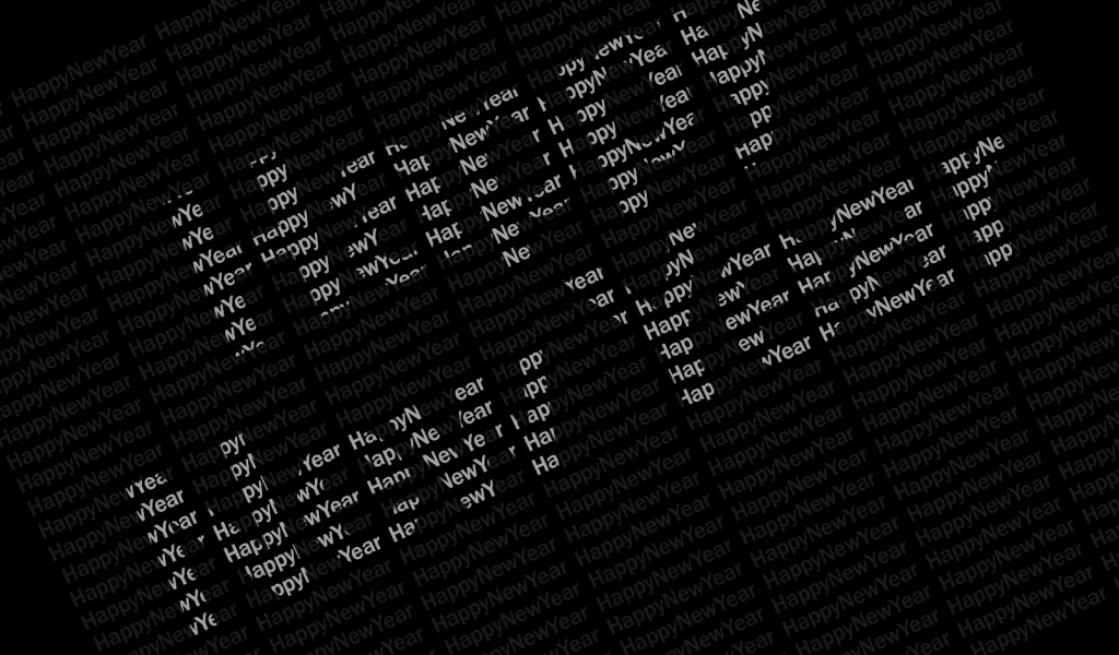 Счастливого нового года, чёрный фон