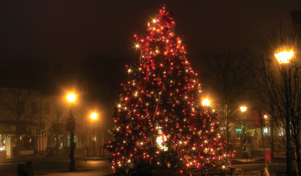 Новогодняя елка в провинциальном городе