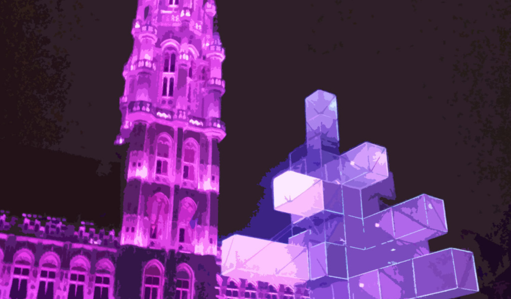 Новогодняя елка из кубиков