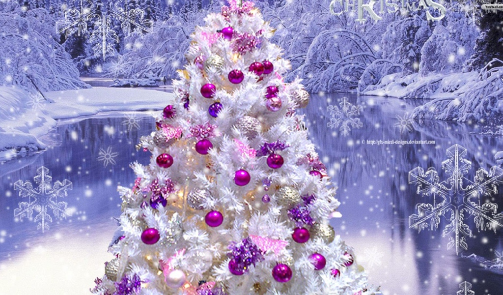 Розовая Новогодняя елка