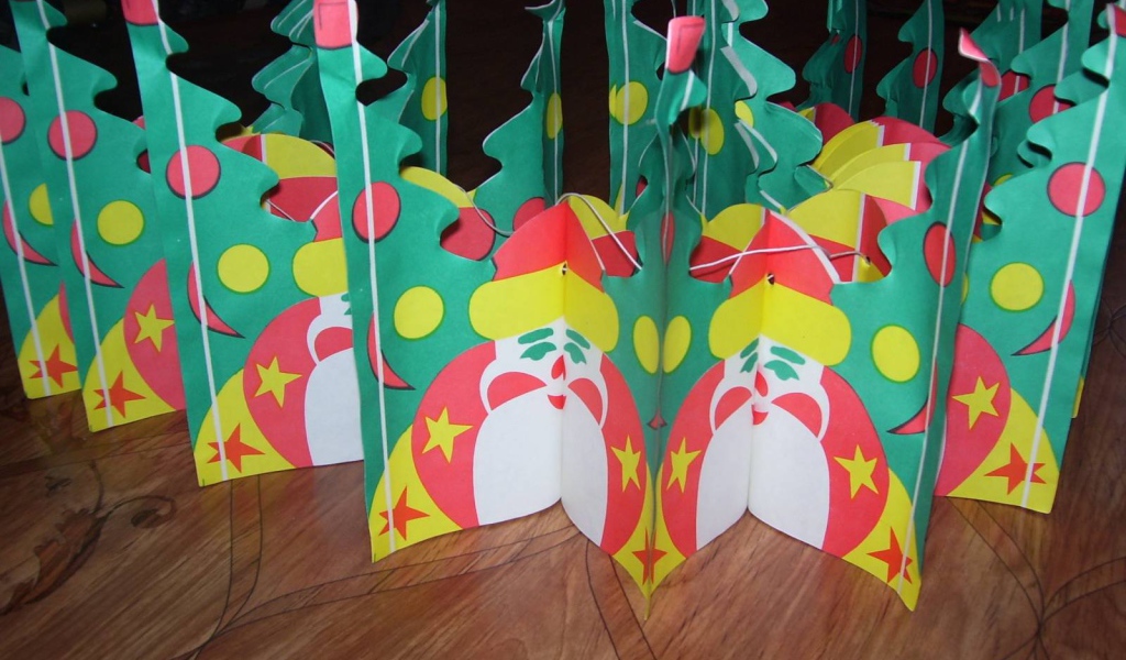 Дед мороз гирлянда