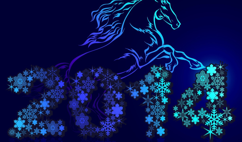 Новый год лошади
