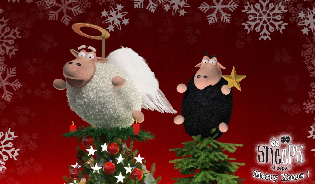 Две овечки на Рождестве