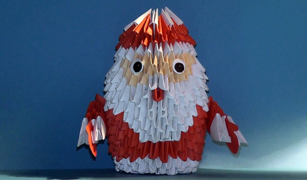 Oригами дед мороз