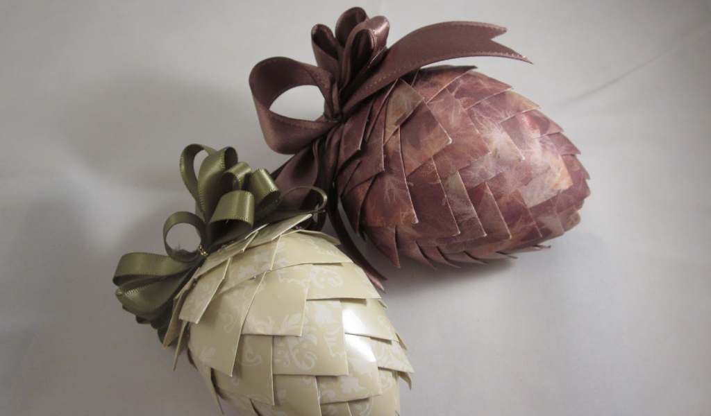 Бумажные елочные игрушки