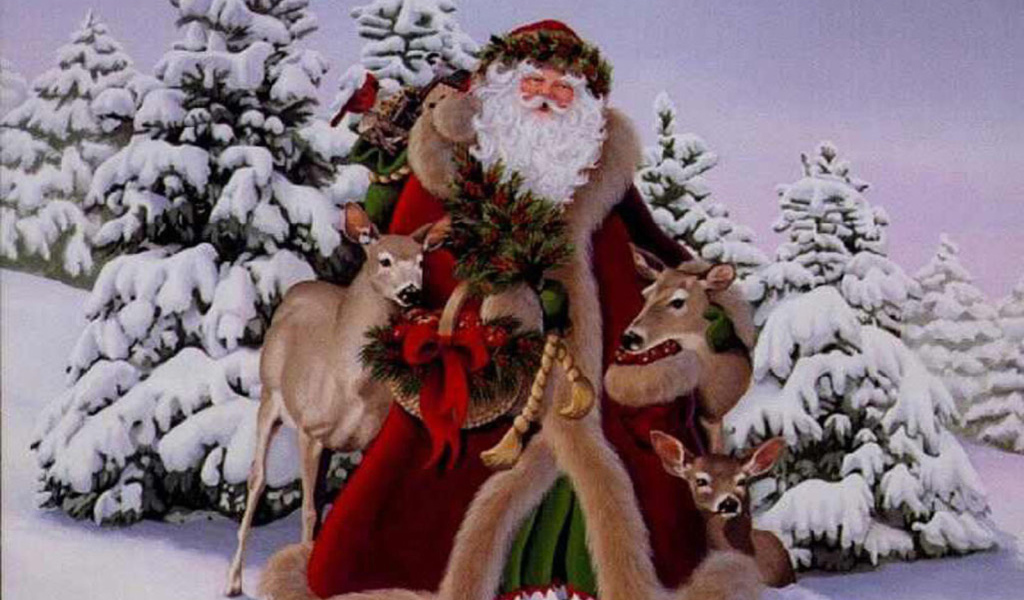 Дед мороз в лесу