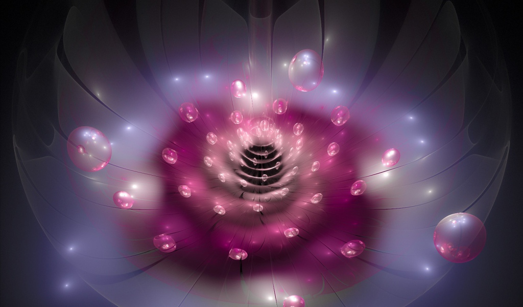 Абстрактный цветок с каплями