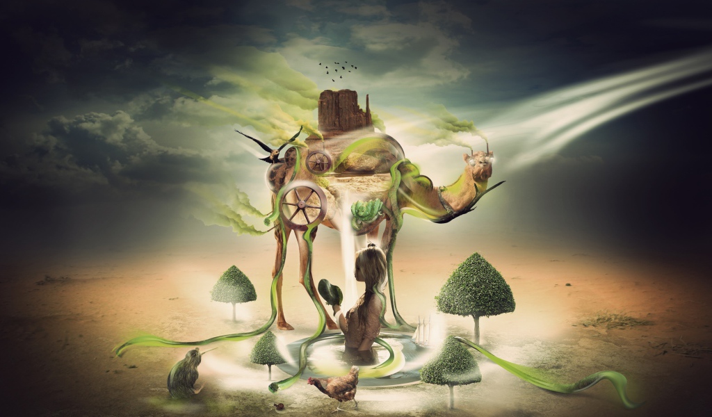 Абстракция с верблюдом