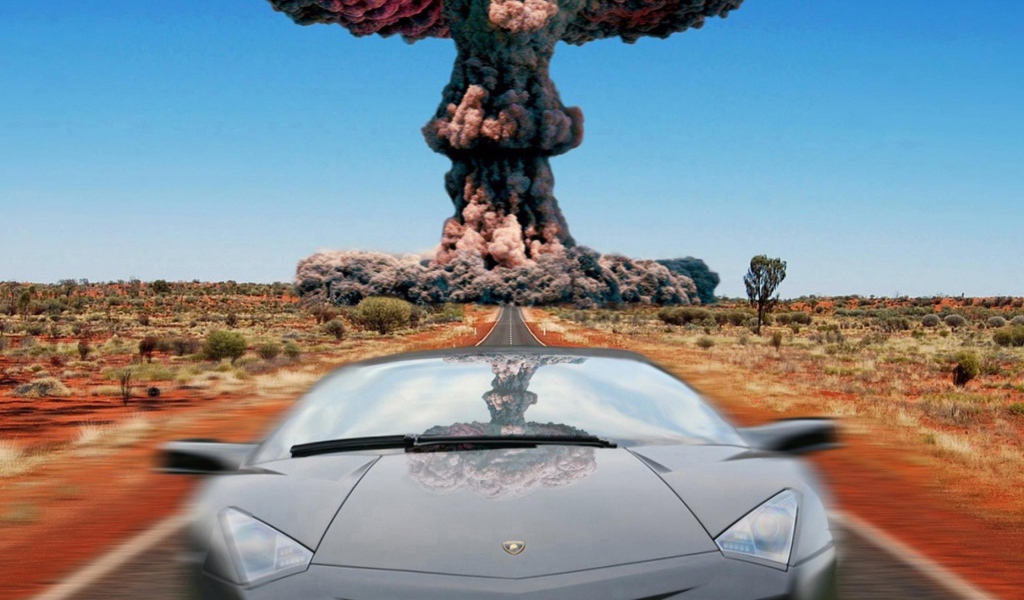 Атомный взрыв на дороге