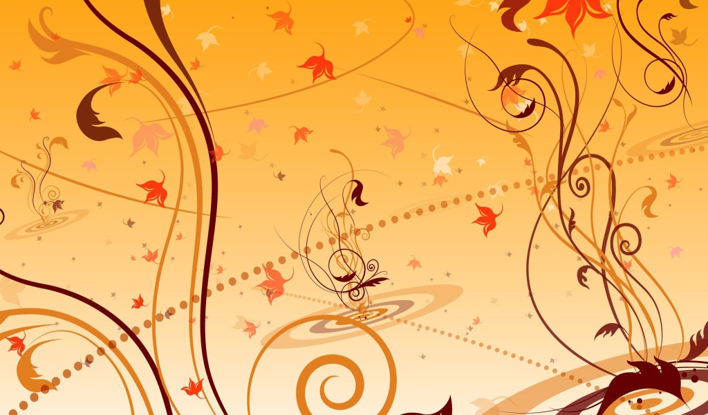 Рисунок в оранжевых тонах