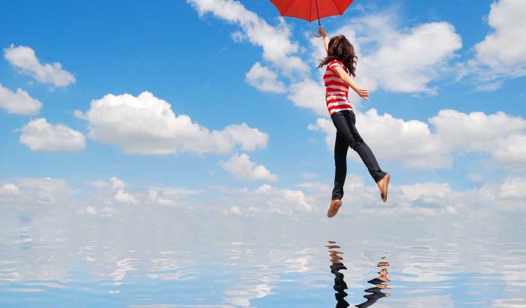 Полет на зонтике