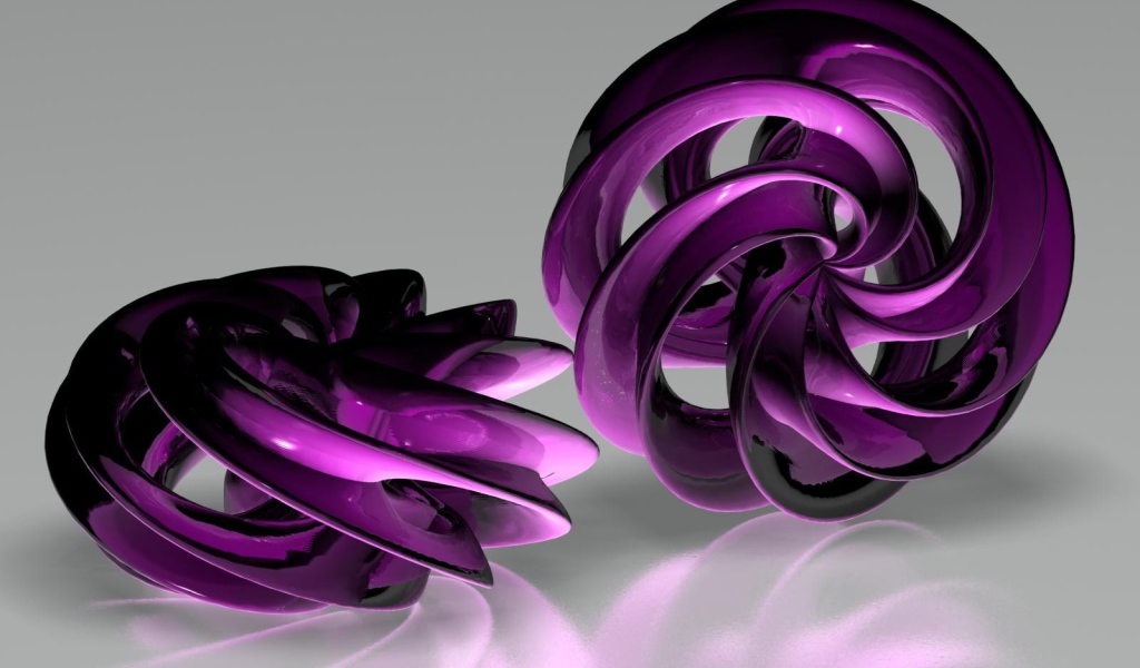 Объемные фиолетовые формы