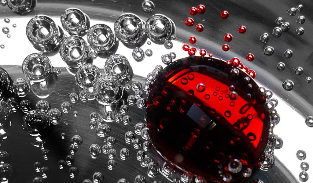 Абстракция с пузырьками воды