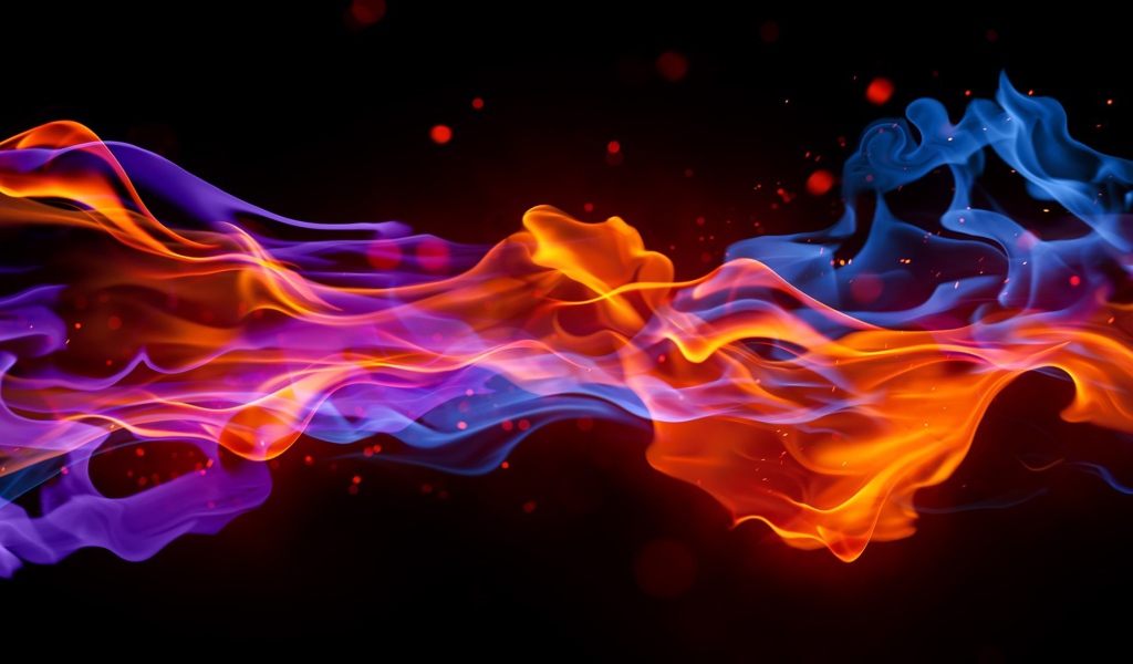 Абстракция разноцветный дым