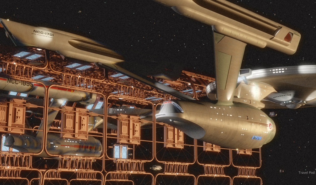 Космический корабль на стоянке