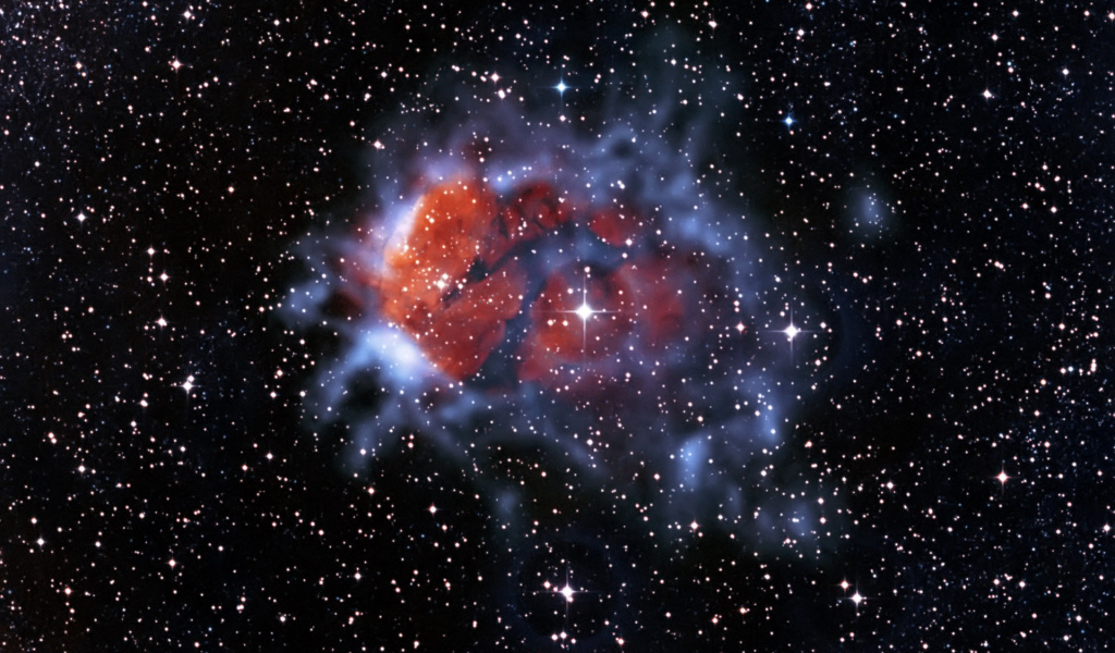 Эмиссионная туманность в космосе