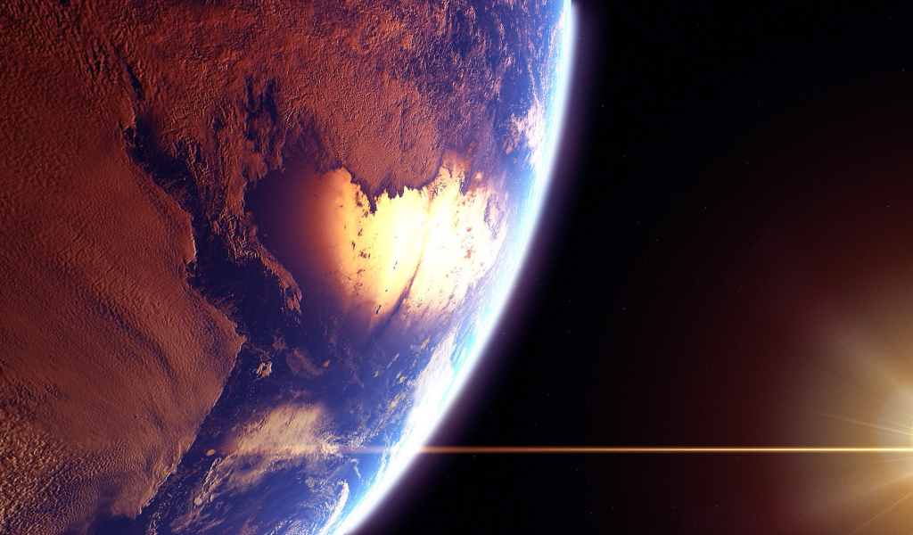 Отражение солнца от океана