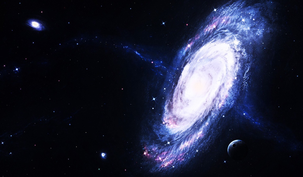 Спиральная галактика в космосе