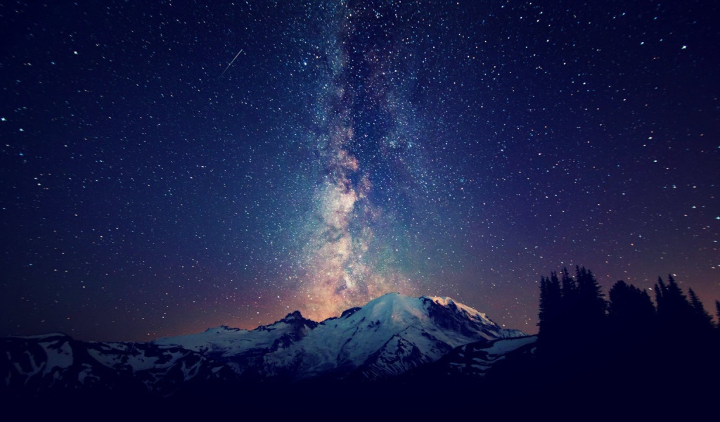 Млечный путь на ночном небе