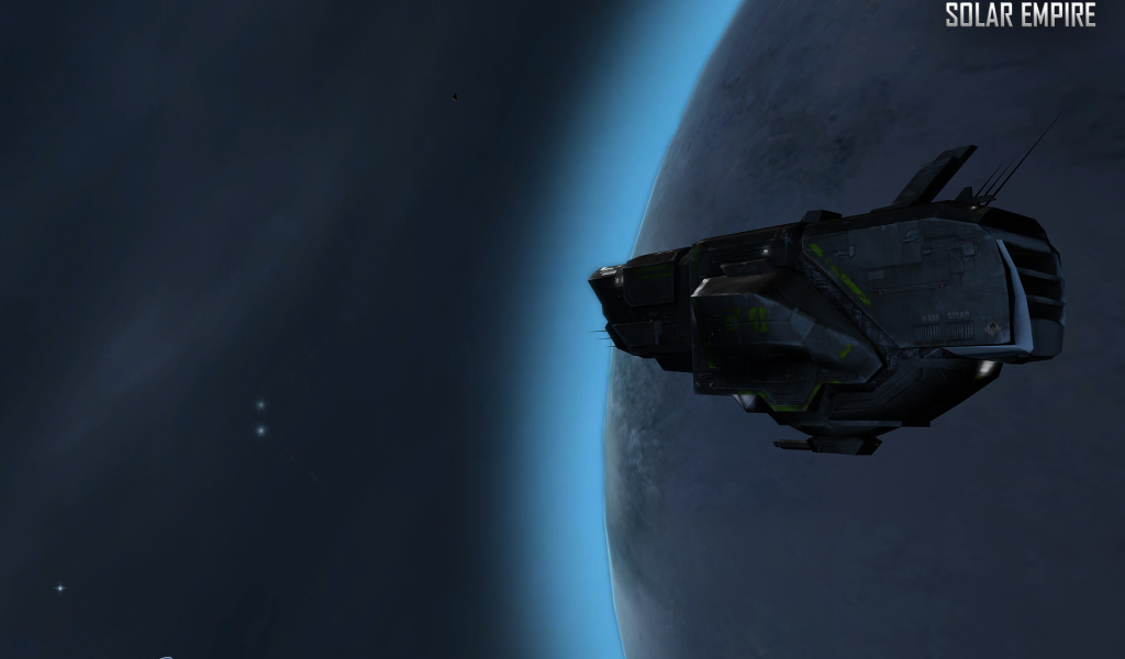 Космический корабль летит вокруг планеты