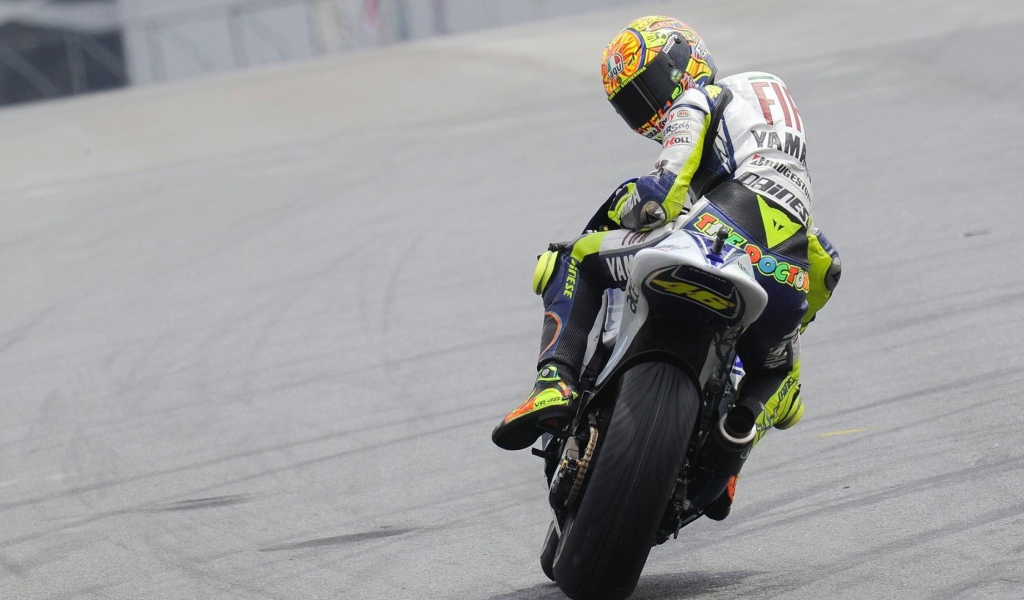 	 Valentino Rossi on a motorcycle racer