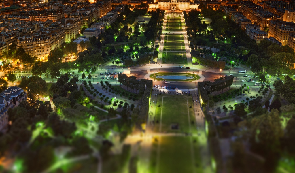 Ночная панорама Парижа