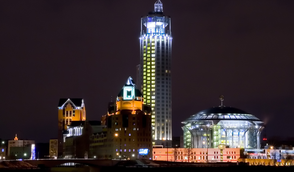 Архитектура Москвы в ночное время