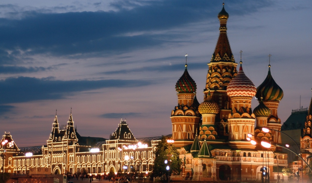 Московский пейзаж вечером