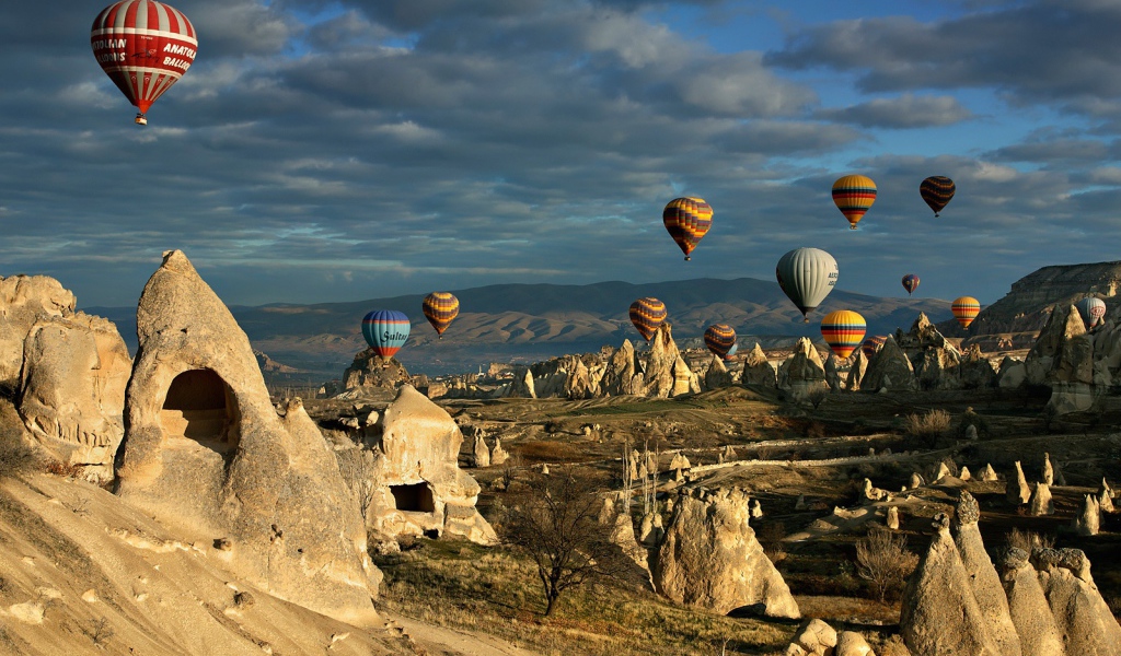 Волшебные дымоходы Турции и воздушные шары