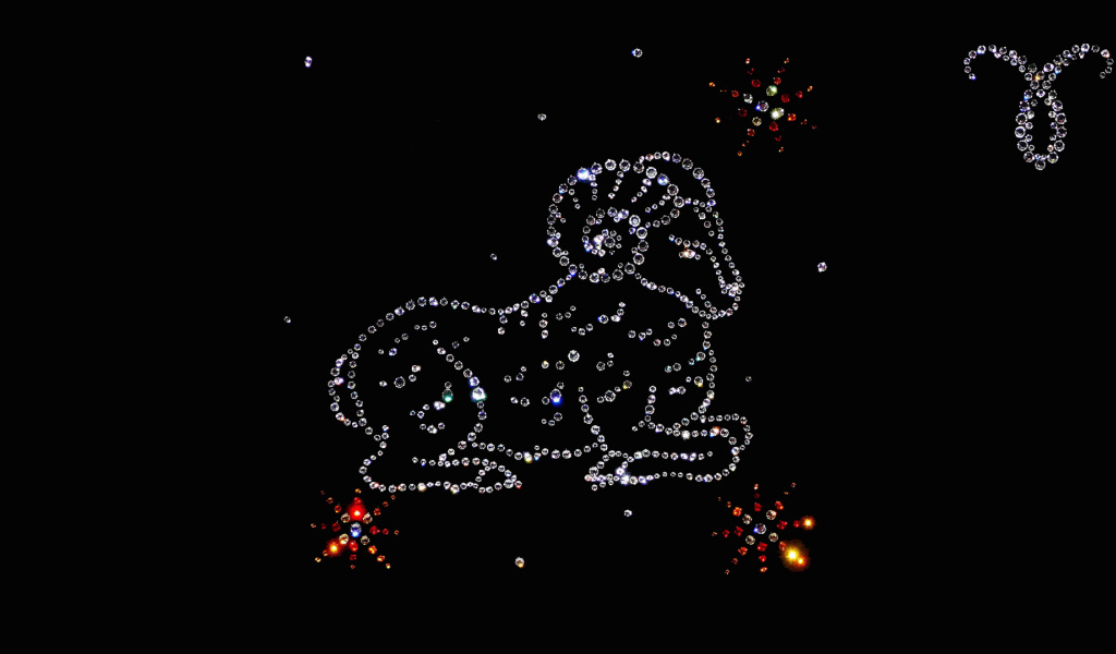 Овен из драгоценных камней