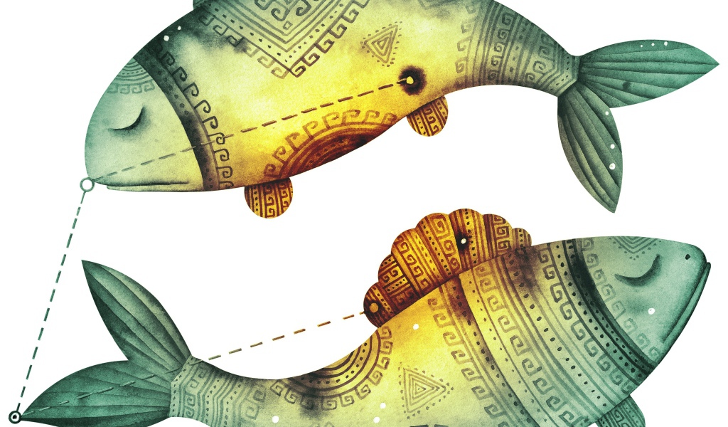 Рисунок знака зодиака рыбы