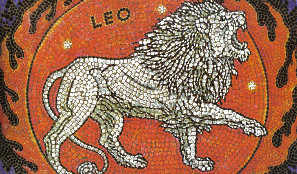 Лев, мозаика