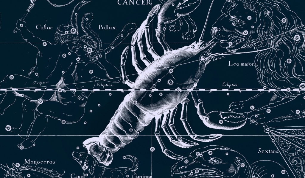 Карта звездного неба, рак