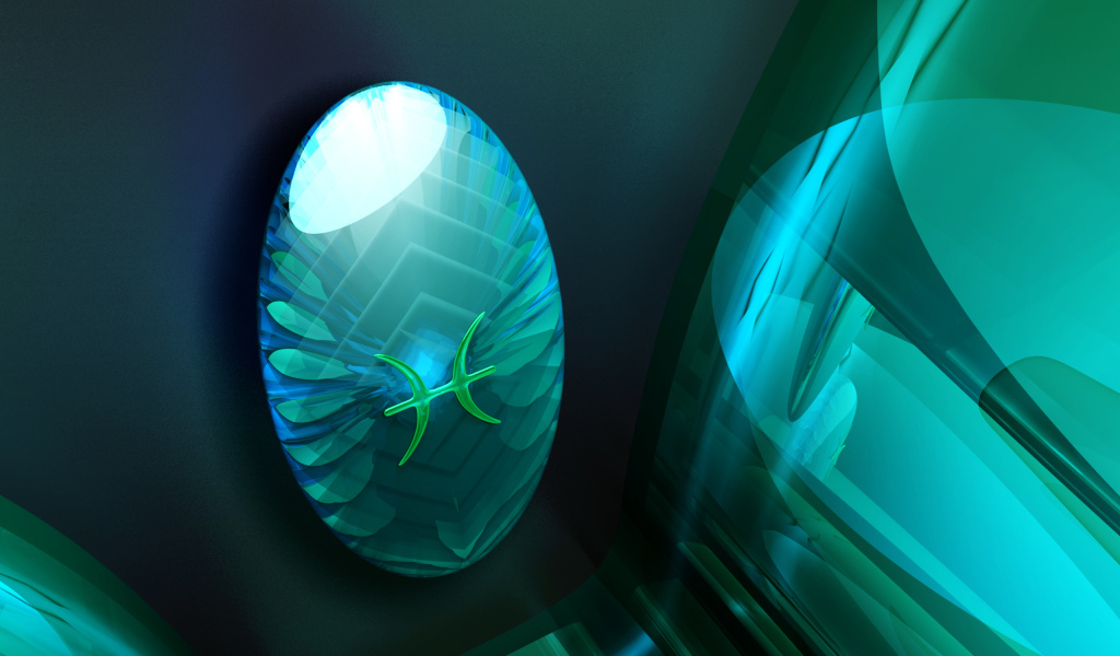 Знак зодиака рыбы, креативный рисунок