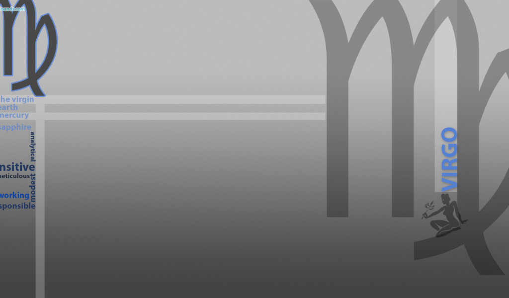 Знак зодиака дева, серый фон