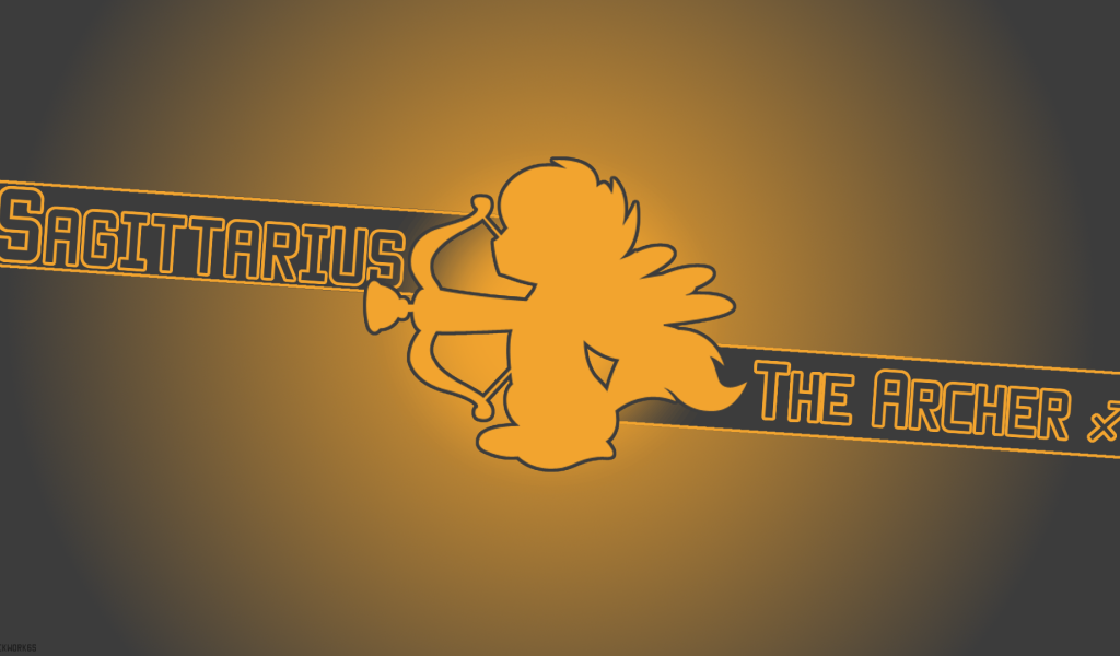 Красивый детский рисунок, стрелец