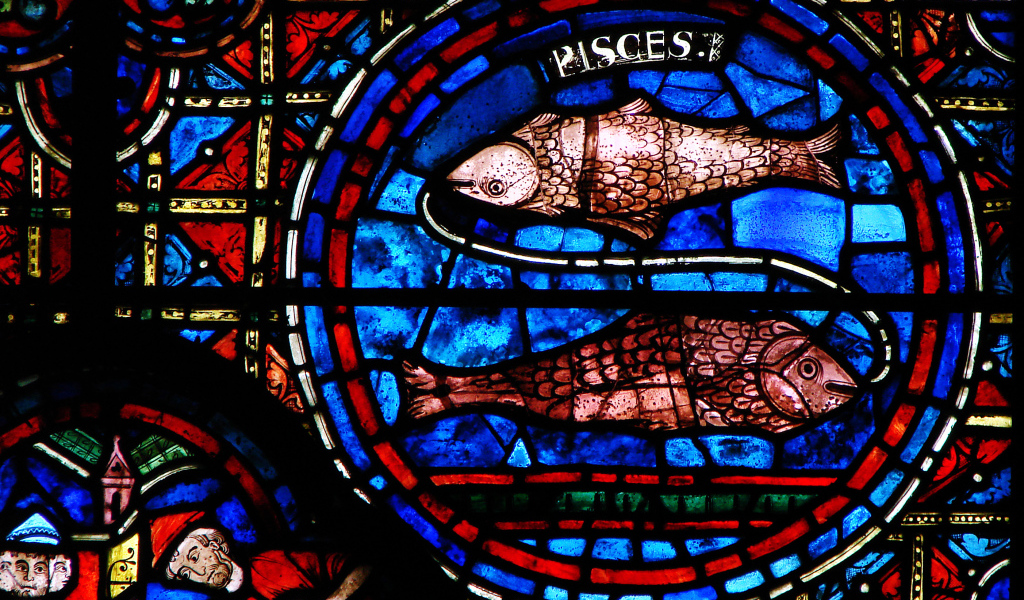 Рыбы, витраж