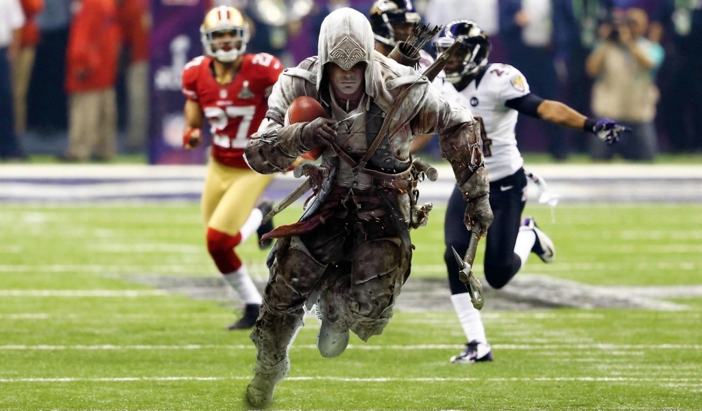 Assassin's creed IV герой играет в футбол