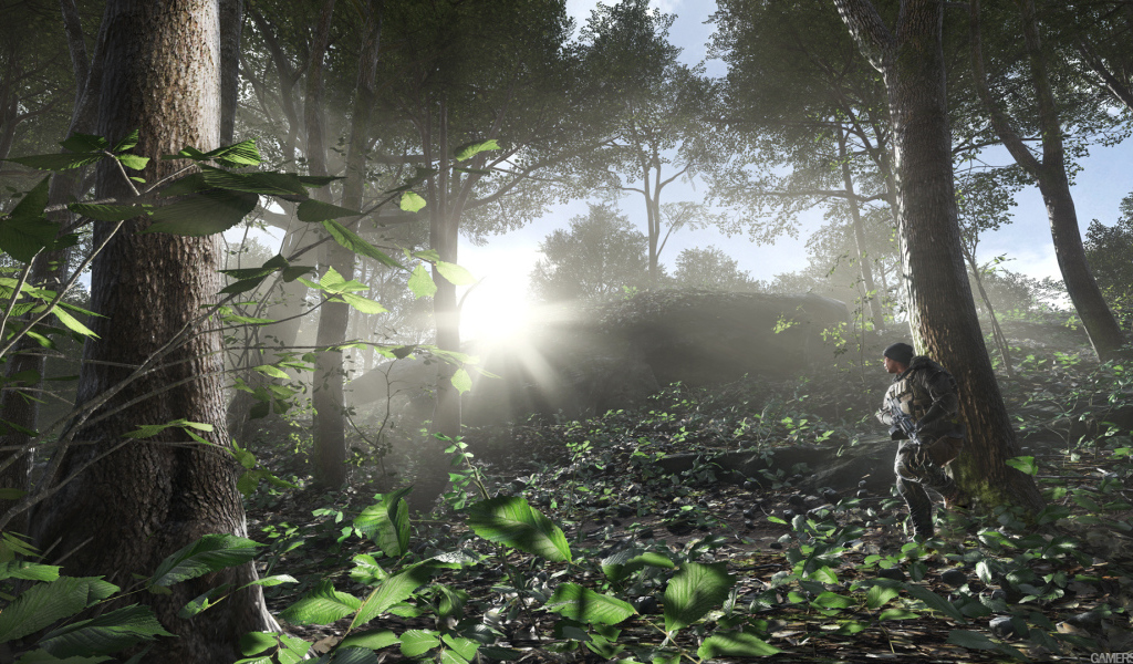 Battlefield 4 солдат в лесу