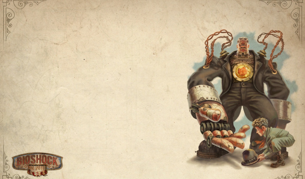 Bioshock Infinite: киборг и мальчик